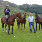 Queenstown Polo manager Rob Watson, on horseback, and developer Jonathan Gabler at the Malaghans...