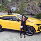 Motoring reporter Catherine Pattison takes a ride in a Lamborghini Urus. Photo: Stephen Jaquiery