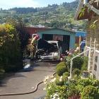 A car exploded in Mosgiel this morning. Photo: George Block