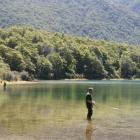 Fly fishing in the pristine waters of South Mavora Lake.