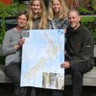 Back on dry land after eight months' sailing around New Zealand, the Haase family (from left)...