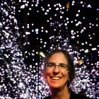 Megan Donahue talks about the mysteries of the universe at Otago Museum yesterday. Photo: Peter...