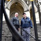 Catholic Bishop of Dunedin the Most Rev Michael Dooley (left) is lending financial support to...