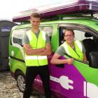 Dan Bell and Katie Pollard will spend the summer educating freedom campers in Queenstown. Photo:...