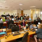 The Mycoplasma bovis response team's office in Invercargill. Photo: Ken Muir
