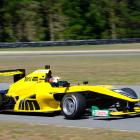Brendon Leitch, of Invercargill, practises for the opening round of the Toyota Racing Series, at...