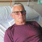 Dunedin man Kevin Braid recovers in Dunstan Hospital from a dog attack while cycling the...