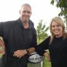 Blair Vining and his wife Melissa hope to attract a large crowd to a charity rugby game in Winton...