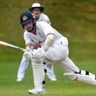 Kaikorai batsman Michael Rippon clips the ball off his pads during  his innings of 114  in a...
