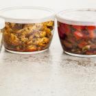 Pack leftovers into microwave-safe storage containers and refrigerate to take to work for lunch...