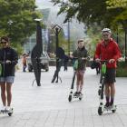 Lime scooter users are not allowed to go through the University of Otago campus, but a group was...