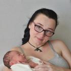 Gabrielle Samson-Witana (17) with her son Archie, the first baby to be born at Queen Mary in...
