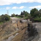 Excavation work at Westview Dr, Weston, where two sections of a culvert collapsed after November...
