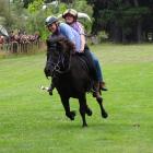 The double-banking event is just one of the quirky features of the Glenorchy Races.