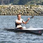 Richard Campbell trains on the Otago Harbour in preparation for next month's Coast to Coast....