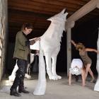 Dunedin Midwinter Carnival Summer Lights (from left) artistic director Hannah Johnstone puts...