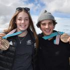 Winter Olympic bronze medallists Zoi Sadowski-Synnott and Nico Porteous arrived home in Wanaka...