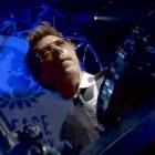 John Mahon, who plays percussion in Elton John's band, keeps time during a 2010 show. Photo:...