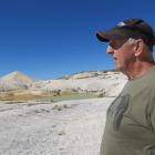 Retired Maniototo farmer George Lindsay looks over damage caused by vehicles in the historic...