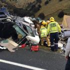 A woman was airlifted to hospital after being freed from the wreckage of this crash in Beaumont...