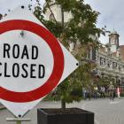 People  wander in front of the Dunedin Railway Station early last year during a trial keeping...