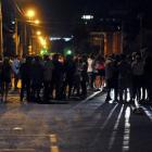 Revellers gather in Castle St on Wednesday night.