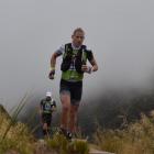 Simone Maier crosses over Goat Pass on her way to winning the Longest Day in the Coast to Coast....