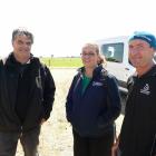Speakers at the Southern Dairy Hub field day were, from left, Dairy NZ's Richard Kyte,...
