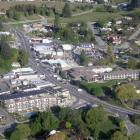 Central Wanaka, with Ardmore St running down the hill towards Lake Wanaka at centre. Photo by...