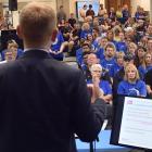 Education Minister Chris Hipkins addresses Otago Polytechnic staff during meetings in the city...