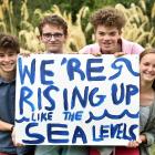 Logan Park High School pupils (from left) Zak Rudin (16), Finn McKinlay (17), Abe Baillie (16)...