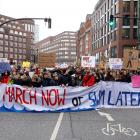Pupils in Hamburg, Germany take part in a protest calling for urgent measures to combat climate...