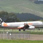 The first Dunedin to Wellington Jetstar flight lifts off at Dunedin Airport in 2015. The service...