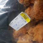 A bag of chicken at a Dunedin Pizza Hut which allegedly had a new expiry plastered over the old...