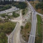 Pictured: A more than $6million roadworks project at the intersection near Queenstown, which is...