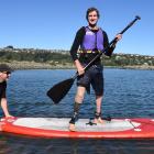 Lower-leg amputee Ben Walker is rock steady on his first attempt at paddle boarding, thanks to...