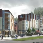 An artist's impression shows the Brecon Street Partnership's revised plan for its hotel...