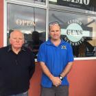Status Guns owner Nelson Collie (left) and Custom Guns owner Greg Hudson, both of Invercargill,...