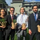 Wanaka residents (from left) Valkiria  and Fabio Domingues  and their sons Pedro (18) and ...