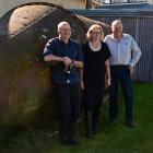 (from left): Heritage NZ senior archaeologist Dr Matthew Schmidt, Oceana Gold (NZ) Ltd senior...