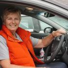 Championing the electric car in Wanaka yesterday is Better NZ Trust chairwoman Kathryn Trounson....