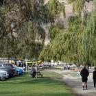 Cars on the lakefront in Wanaka. PHOTO: SEAN NUGENT