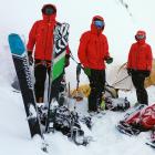 It was all smiles as determined members of LandSAR Wanaka's alpine cliff rescue team (from left)...