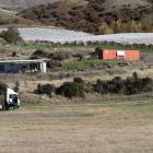 Containers on council manager Gareth Noble's Gibbston property. Photo: Scene