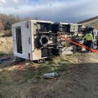A man ejected from a campervan in a single-vehicle crash had to be freed from under the vehicle...