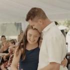 Precious father-daughter dance captured at Blair's wedding vows renewal with his youngest Lilly,...