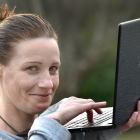 Cyndee Elder does her homework on a transitional housing business idea. Photo: Peter McIntosh