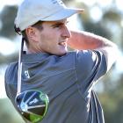 Otago Golf Club No4 Duncan Croudis watches his drive on the sixth hole at Taieri Lakes on...