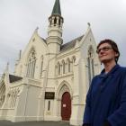 the Rev Rose Luxford outside St Paul's Church in Coquet St, one of three churches burgled in...