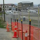 The former site of nine sycamore trees in Oamaru's Tyne St that were felled last month. A...